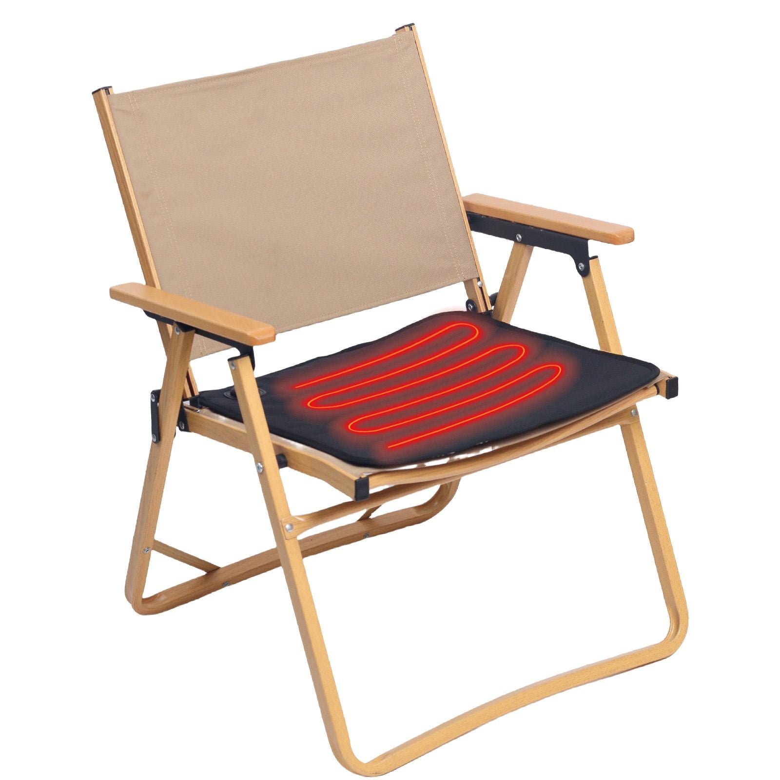 USB-Powered Heated Seat Cushion with Adjustable Temperature, Waterproof Oxford Fabric, Non-Slip Bottom for Office, Home, Outdoor Folding Chairs, Winter Warmth Solution (43×43cm)