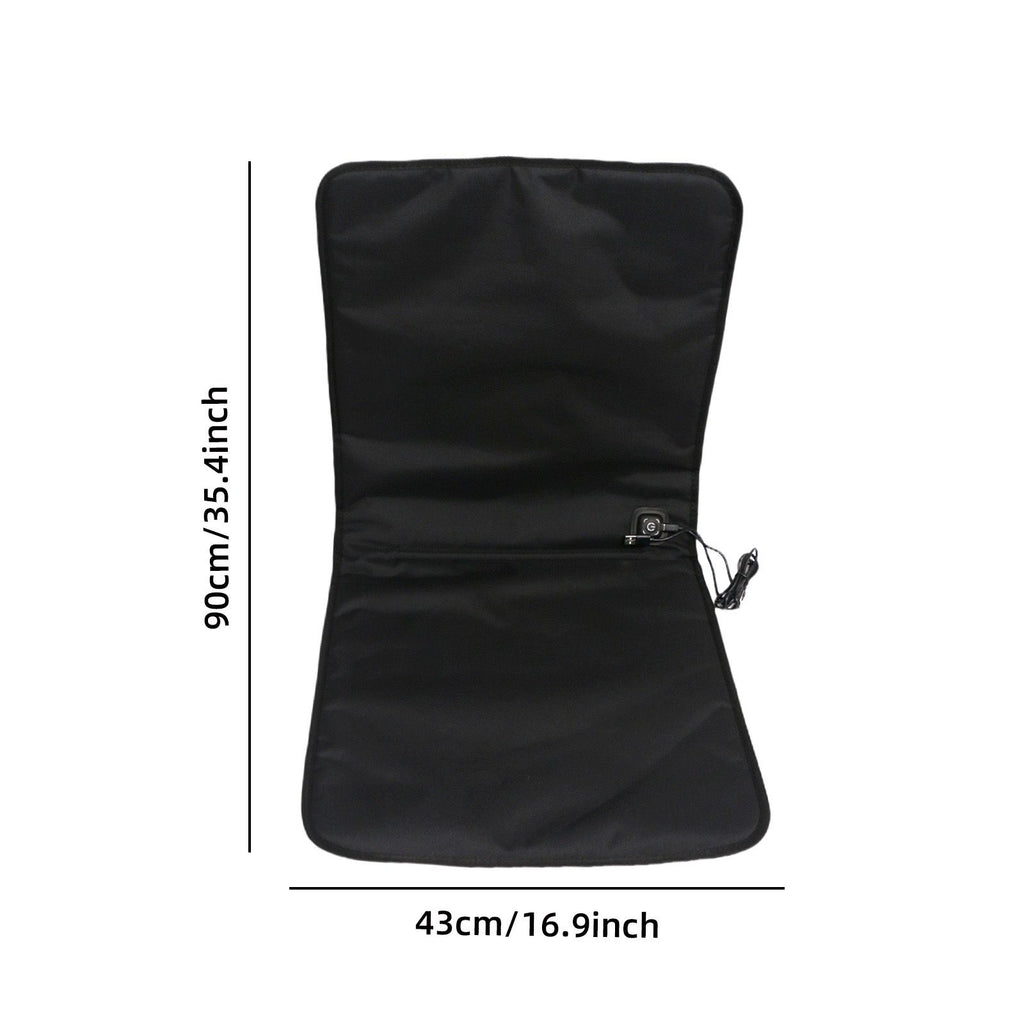 USB-Powered Heated Seat Cushion with Adjustable Temperature, Waterproof Oxford Fabric, Non-Slip Bottom for Office, Home, Outdoor Folding Chairs, Winter Warmth Solution (43×43cm)