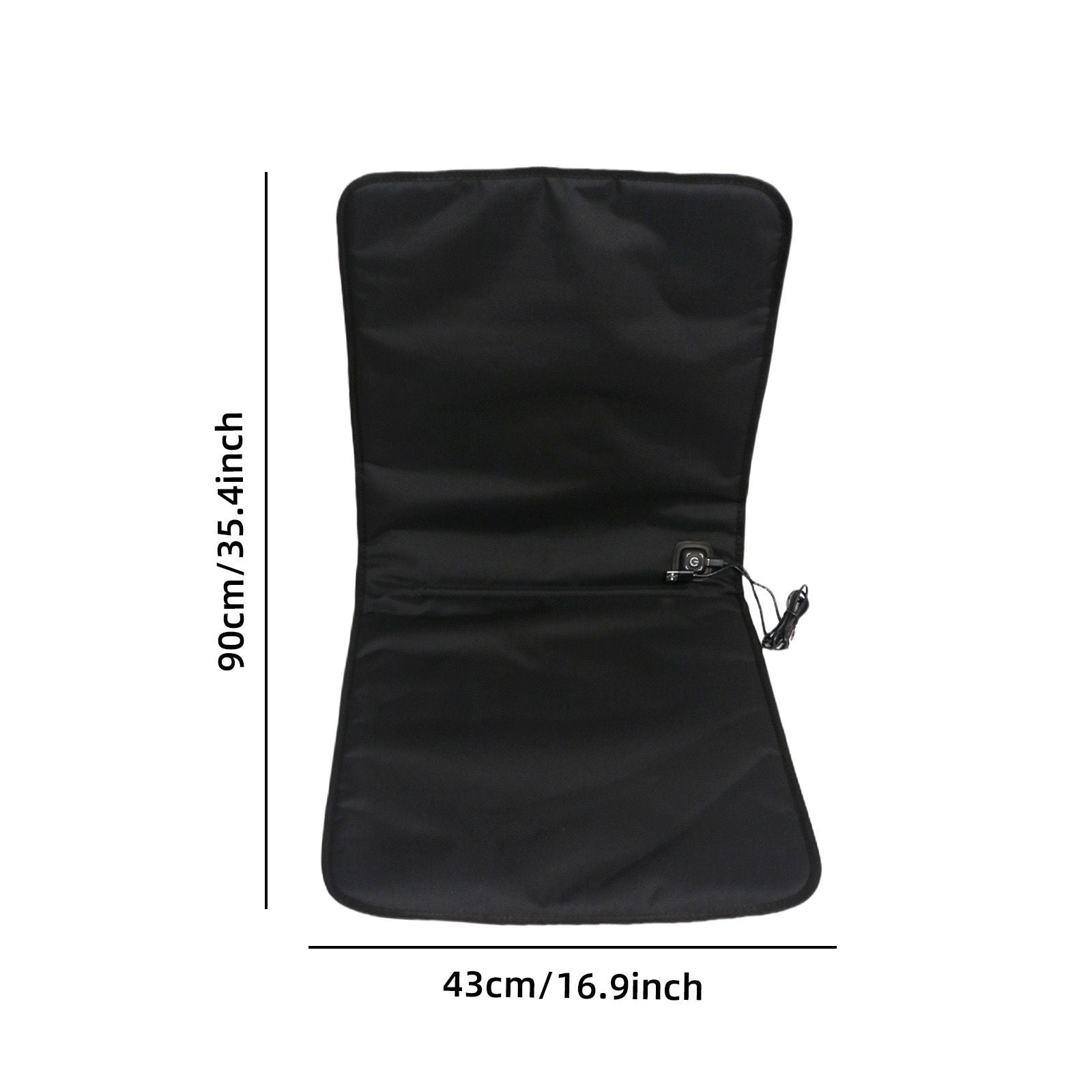 USB-Powered Heated Seat Cushion with Adjustable Temperature, Waterproof Oxford Fabric, Non-Slip Bottom for Office, Home, Outdoor Folding Chairs, Winter Warmth Solution (43×90cm)