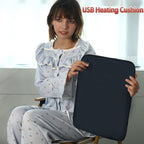 USB-Powered Heated Seat Cushion with Adjustable Temperature, Waterproof Oxford Fabric, Non-Slip Bottom for Office, Home, Outdoor Folding Chairs, Winter Warmth Solution (43×90cm)