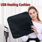 USB-Powered Heated Seat Cushion with Adjustable Temperature, Waterproof Oxford Fabric, Non-Slip Bottom for Office, Home, Outdoor Folding Chairs, Winter Warmth Solution (43×90cm)