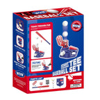 2-in-1 Kids Baseball Training Toy Set with Automatic Pitching and T-Ball Stand, Indoor and Outdoor Practice for Ages 3+ (PracticeSet, Red)