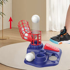2-in-1 Kids Baseball Training Toy Set with Automatic Pitching and T-Ball Stand, Indoor and Outdoor Practice for Ages 3+ (PracticeSet, Red)