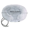 USB Heated Pet Bed with Semi-Enclosed Design, Soft Plush Fleece, Removable Washable Cover, 5-Temperature Control, Auto Shut-Off, Ideal for Cats and Dogs in Cold Weather (60cm, Grey)