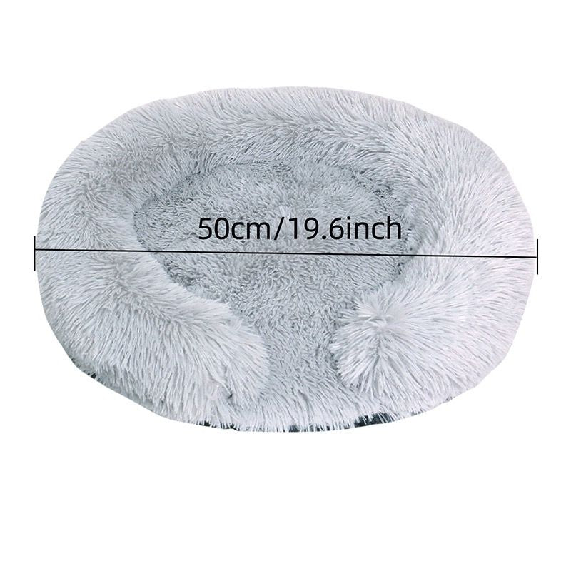 USB Heated Pet Bed with Semi-Enclosed Design, Soft Plush Fleece, Removable Washable Cover, 5-Temperature Control, Auto Shut-Off, Ideal for Cats and Dogs in Cold Weather (60cm, Grey)