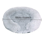 USB Heated Pet Bed with Semi-Enclosed Design, Soft Plush Fleece, Removable Washable Cover, 5-Temperature Control, Auto Shut-Off, Ideal for Cats and Dogs in Cold Weather (70cm, MultiColor)