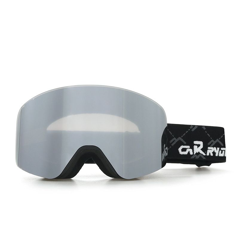 Kids Snow Goggles with Large Cylindrical Lens, Anti-Fog & UV Protection, Compatible with Prescription Glasses, for Outdoor Skiing and Mountaineering Adventures (Blue)