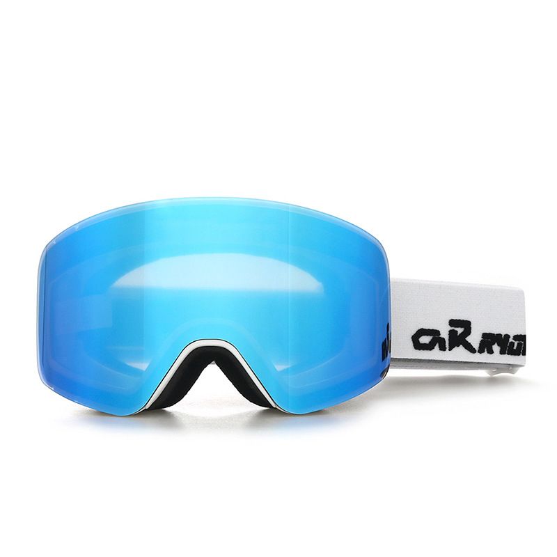 Kids Snow Goggles with Large Cylindrical Lens, Anti-Fog & UV Protection, Compatible with Prescription Glasses, for Outdoor Skiing and Mountaineering Adventures (Grey)