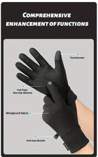 Winter Thermal Touchscreen Gloves for Outdoor Sports – Windproof, Fleece-Lined, Anti-Slip, Compatible with Running, Cycling, Fishing, Skiing, and Daily Cold-Weather Activities (M)