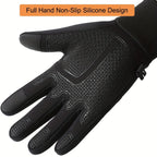Winter Thermal Touchscreen Gloves for Outdoor Sports – Windproof, Fleece-Lined, Anti-Slip, Compatible with Running, Cycling, Fishing, Skiing, and Daily Cold-Weather Activities (M)