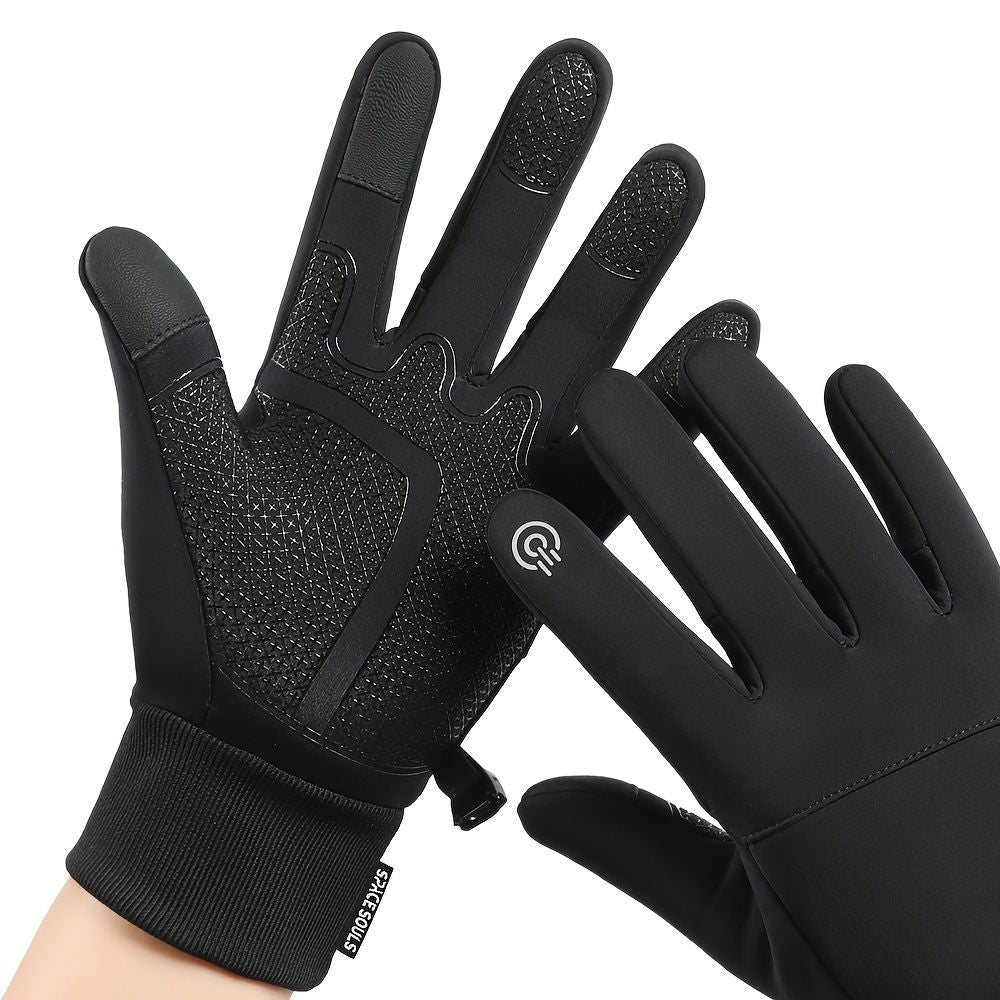 Winter Thermal Touchscreen Gloves for Outdoor Sports – Windproof, Fleece-Lined, Anti-Slip, Compatible with Running, Cycling, Fishing, Skiing, and Daily Cold-Weather Activities (XL)