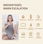 Multifunctional Electric Heating Pad with Adjustable Temperature Control, Soft Flannel Fabric for Shoulder, Neck, Back, and Leg Relief, Ideal for Home and Office Use (M)