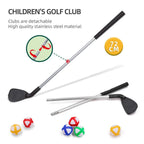 3-in-1 Kids Golf Putting & Tossing Game Set for Indoor/Outdoor Family Fun – Includes Stainless Steel Putter, Cloth Mat, Soft Balls, Beanbags, and Rings for Interactive Play (B)