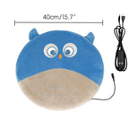 New Winter USB Heated Seat Cushion, Round Cartoon Pad for Office and Outdoor Use, Constant Temperature, Cute Cat, Bear, Dinosaur or Owl Design, Powered by USB (Green Dinosaur)