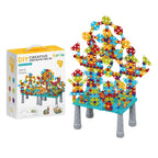 DIY Creative Screw Puzzle Building Block Table Set for Kids Ages 3+ – Educational STEM Toy with Colorful Plastic Pieces, Tools, and Bonus Drawing Board for Home Play and Skill Development (128PCS, Screw)