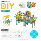 DIY Creative Screw Puzzle Building Block Table Set for Kids Ages 3+ – Educational STEM Toy with Colorful Plastic Pieces, Tools, and Bonus Drawing Board for Home Play and Skill Development (128PCS, Screw)