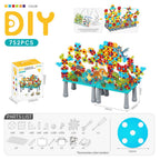 DIY Creative Screw Puzzle Building Block Table Set for Kids Ages 3+ – Educational STEM Toy with Colorful Plastic Pieces, Tools, and Bonus Drawing Board for Home Play and Skill Development (379PCS, Engineering)