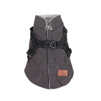 Premium Winter Dog Coat with Built-in Harness, Water-Resistant Puffer Vest for Small & Medium Breeds, Reflective Safety Straps, and Fleece Lining for Warmth and Outdoor Adventures (M, Beige)