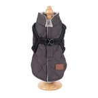 Premium Winter Dog Coat with Built-in Harness, Water-Resistant Puffer Vest for Small & Medium Breeds, Reflective Safety Straps, and Fleece Lining for Warmth and Outdoor Adventures (S, Brown)