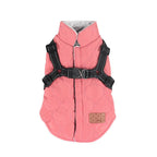 Premium Winter Dog Coat with Built-in Harness, Water-Resistant Puffer Vest for Small & Medium Breeds, Reflective Safety Straps, and Fleece Lining for Warmth and Outdoor Adventures (XL, Brown)