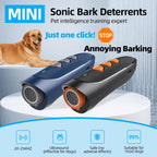 Handheld Ultrasonic Anti-Barking Training Device for Dogs, Safe and Humane Deterrent with LED Light, Indoor and Outdoor Use (Navy)