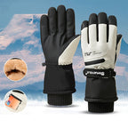 Winter Full-Finger Touchscreen Thermal Gloves for Skiing, Hiking, Cycling, and Outdoor Activities – Unisex Waterproof, Windproof, and Warm Design with Anti-Slip Grip and Adjustable Wrist Strap (SkyBlue)