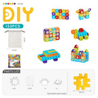 Creative DIY Puzzle Building Blocks Set for Kids Ages 3+ – Colorful Snap-Together Squares for Early Learning, Alphabet & Number Recognition, and Fun 3D Shape Construction at Home (244PCS)