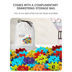 Creative DIY Puzzle Building Blocks Set for Kids Ages 3+ – Colorful Snap-Together Squares for Early Learning, Alphabet & Number Recognition, and Fun 3D Shape Construction at Home (727PCS)