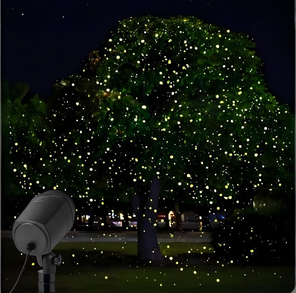Outdoor Waterproof Laser Projection Light with RGB Dynamic Starry Sky Effect – Ideal for Garden, Lawn, Patio, Christmas Tree, and Party Decoration with Remote Control and Timer (White)