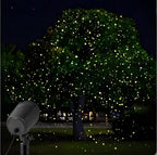 Outdoor Waterproof Laser Projection Light with RGB Dynamic Starry Sky Effect – Ideal for Garden, Lawn, Patio, Christmas Tree, and Party Decoration with Remote Control and Timer (White)