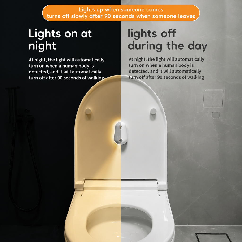 2-in-1 Motion Sensor Toilet UV Sterilizer Light with RGB Night Light – Automatic Disinfection, Waterproof Rechargeable Design for Bathroom Hygiene (3PCS)