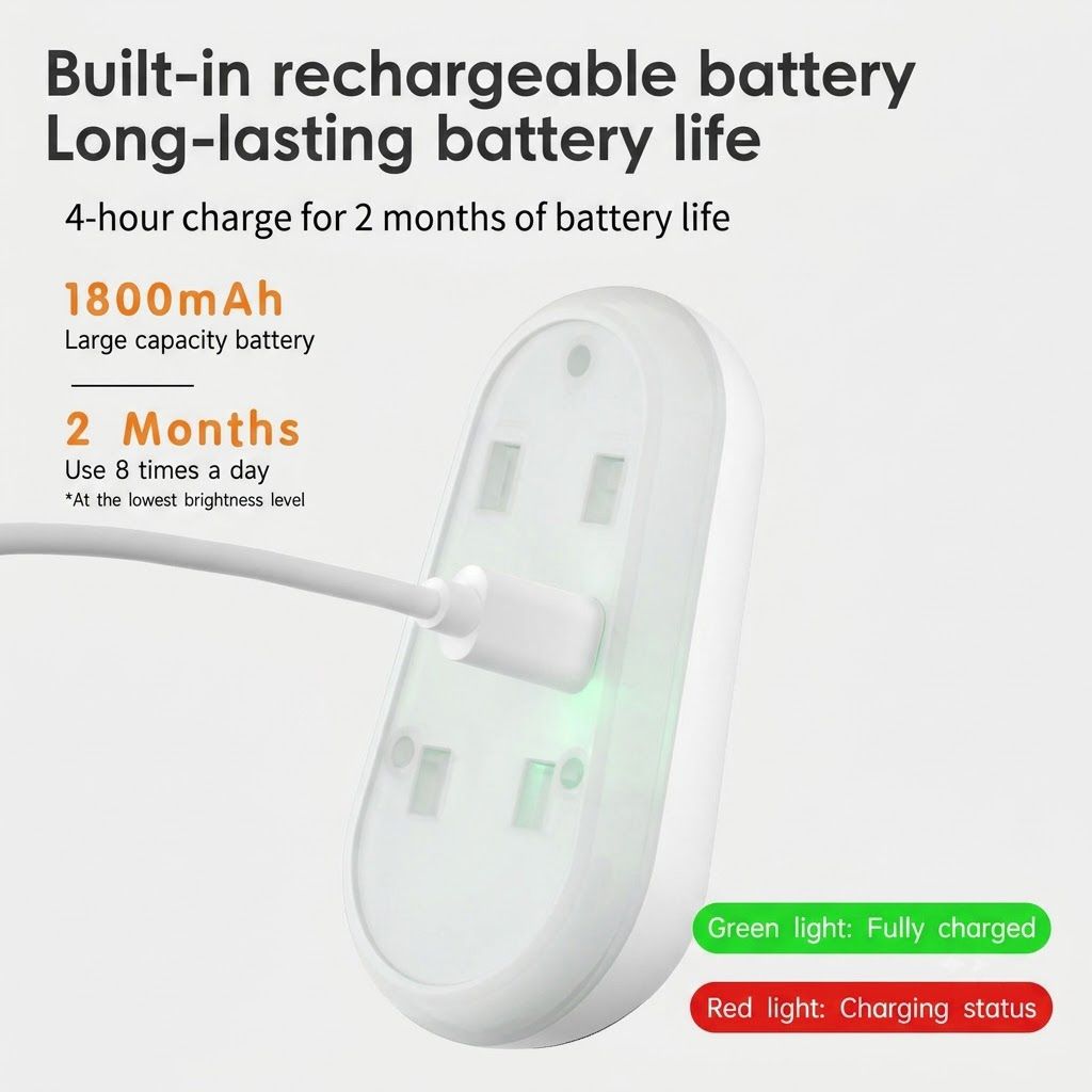 2-in-1 Motion Sensor Toilet UV Sterilizer Light with RGB Night Light – Automatic Disinfection, Waterproof Rechargeable Design for Bathroom Hygiene (3PCS)