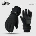 Unisex Winter Ski Gloves with Touchscreen Compatibility, Thick Fleece Lining, Windproof, Anti-Slip Grip for Snowboarding, Hiking, and Cold Weather Daily Commute (L, Black)