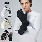Unisex Winter Ski Gloves with Touchscreen Compatibility, Thick Fleece Lining, Windproof, Anti-Slip Grip for Snowboarding, Hiking, and Cold Weather Daily Commute (L, Black)