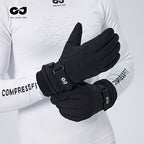 Unisex Winter Ski Gloves with Touchscreen Compatibility, Thick Fleece Lining, Windproof, Anti-Slip Grip for Snowboarding, Hiking, and Cold Weather Daily Commute (L, White)