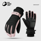 Unisex Winter Ski Gloves with Touchscreen Compatibility, Thick Fleece Lining, Windproof, Anti-Slip Grip for Snowboarding, Hiking, and Cold Weather Daily Commute (XL, White)