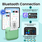 Mini Bluetooth Thermal Printer for Study, Journaling, and Labeling – Inkless Wireless Printing with App Control, Perfect for Students, DIY Lovers, and Home Organization Gifts (Green)