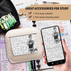 Mini Bluetooth Thermal Printer for Study, Journaling, and Labeling – Inkless Wireless Printing with App Control, Perfect for Students, DIY Lovers, and Home Organization Gifts (Green)