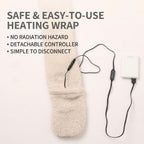 USB-Powered Heated Scarf with 3 Temperature Settings, Knitted Jacquard Design, Soft Fleece Lining, Ideal for Winter Outdoor and Home Use, Machine Washable, Power Bank Not Included (Stripe Jacquard, Dark Grey)