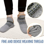 Men's Fleece-Lined Anti-Slip House Socks – Warm, Cozy, and Secure for Indoor Wear with Plush Sherpa Lining and Silicone Grip Dots (L, RoyalBlue)