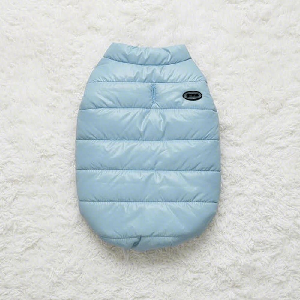 Winter Warm Quilted Vest for Small Pets – Water-Resistant, Fleece-Lined, Easy-On Design with Leash Hole for Indoor and Outdoor Use (S, Blue)