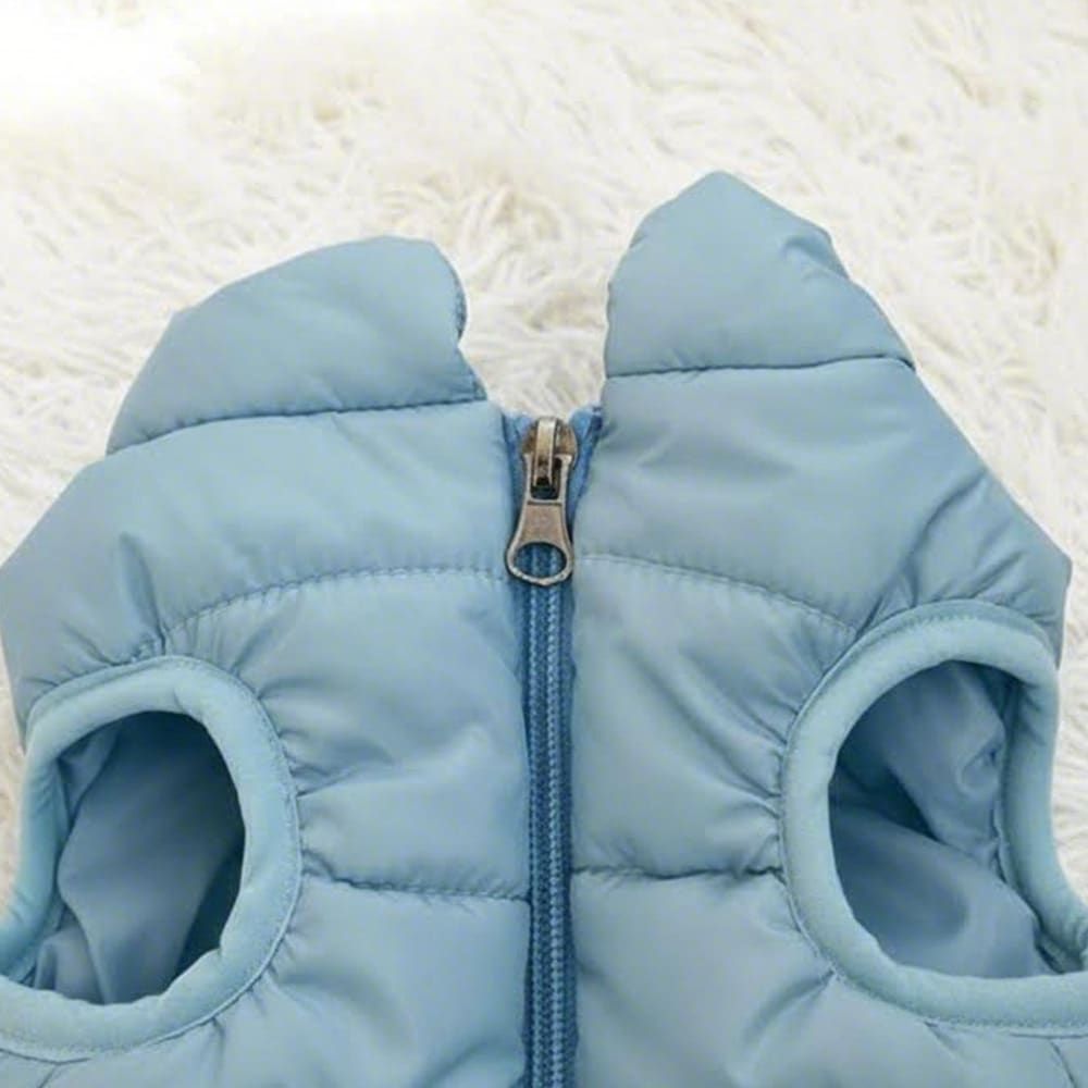 Winter Warm Quilted Vest for Small Pets – Water-Resistant, Fleece-Lined, Easy-On Design with Leash Hole for Indoor and Outdoor Use (XL, Beige)