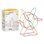 DIY Flexible Straw Building Blocks for Kids Ages 3-6, Creative Educational Construction Toy Set with Bendable Straws and Connectors, 112/242/723 Pieces for 3D Geometry and Imaginative Play (112PCS)
