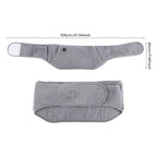 USB-Powered Electric Heating Waist Belt with Hand Pockets, 3-Heat Settings for Menstrual Cramp Relief, Office and Home Use, Soft Crystal Velvet, Machine Washable (Grey)