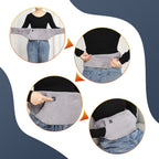 USB-Powered Electric Heating Waist Belt with Hand Pockets, 3-Heat Settings for Menstrual Cramp Relief, Office and Home Use, Soft Crystal Velvet, Machine Washable (Grey)