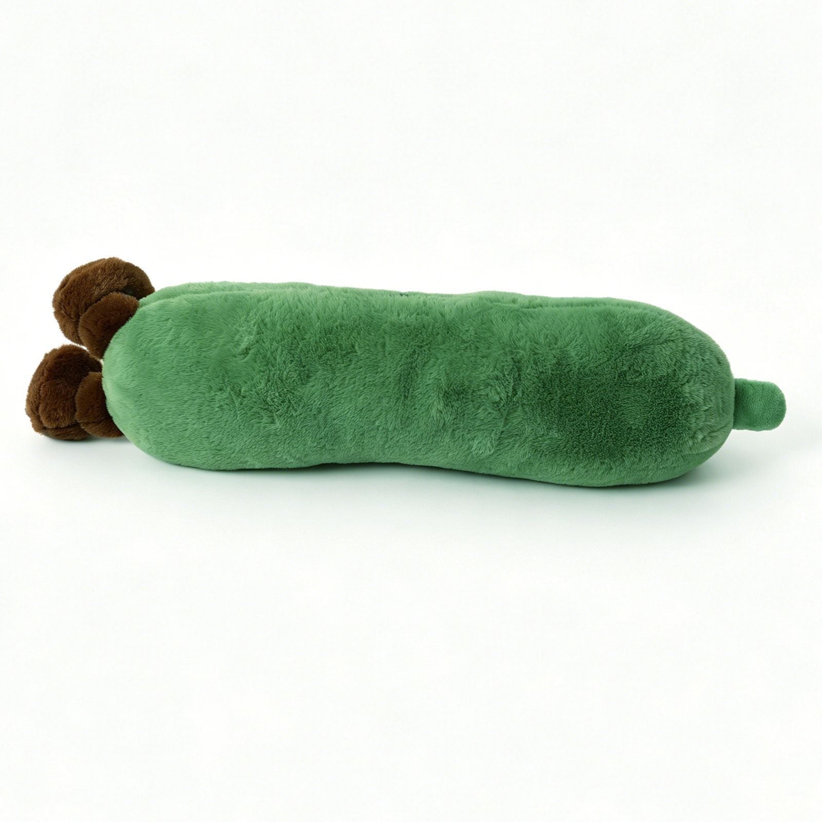 Cartoon Cucumber-Shaped USB Heated Plush Pillow, Soft Plush Body with Cute Embroidered Face, 5-Level Temperature Control and Timer, Ideal for Home, Car, Office, and Outdoor Camping Use (Green)
