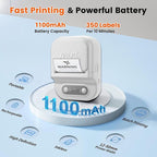 Portable Inkless Thermal Label Printer with Bluetooth Connectivity, Compatible with 12-58mm Paper Widths for Home Organization, Office Filing, Retail Pricing, and Creative Labeling Projects (Green)