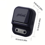Portable Inkless Thermal Label Printer with Bluetooth Connectivity, Compatible with 12-58mm Paper Widths for Home Organization, Office Filing, Retail Pricing, and Creative Labeling Projects (Red)