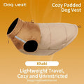 Keep Your Pup Cozy and Visible This Winter – Waterproof, Insulated Dog Coat with Reflective Strips, Front Zipper, D-Ring Leash Attachment, and Adjustable Fit for Daily Walks and Outdoor Adventures (3XL, Khaki)