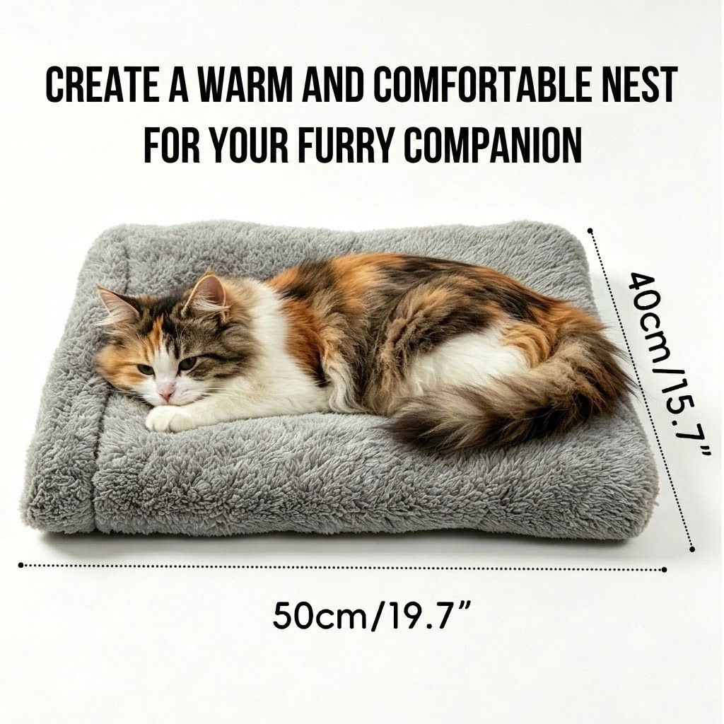Heated Pet Bed with USB Power, Foldable Cat Dog Sleeping Bag with Soft Fleece, Adjustable Temperature Control and Timer, Ideal for Travel and Home Use (Grey)
